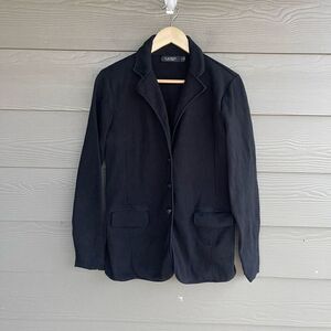 Ralph Lauren black label cotton blend black blazer